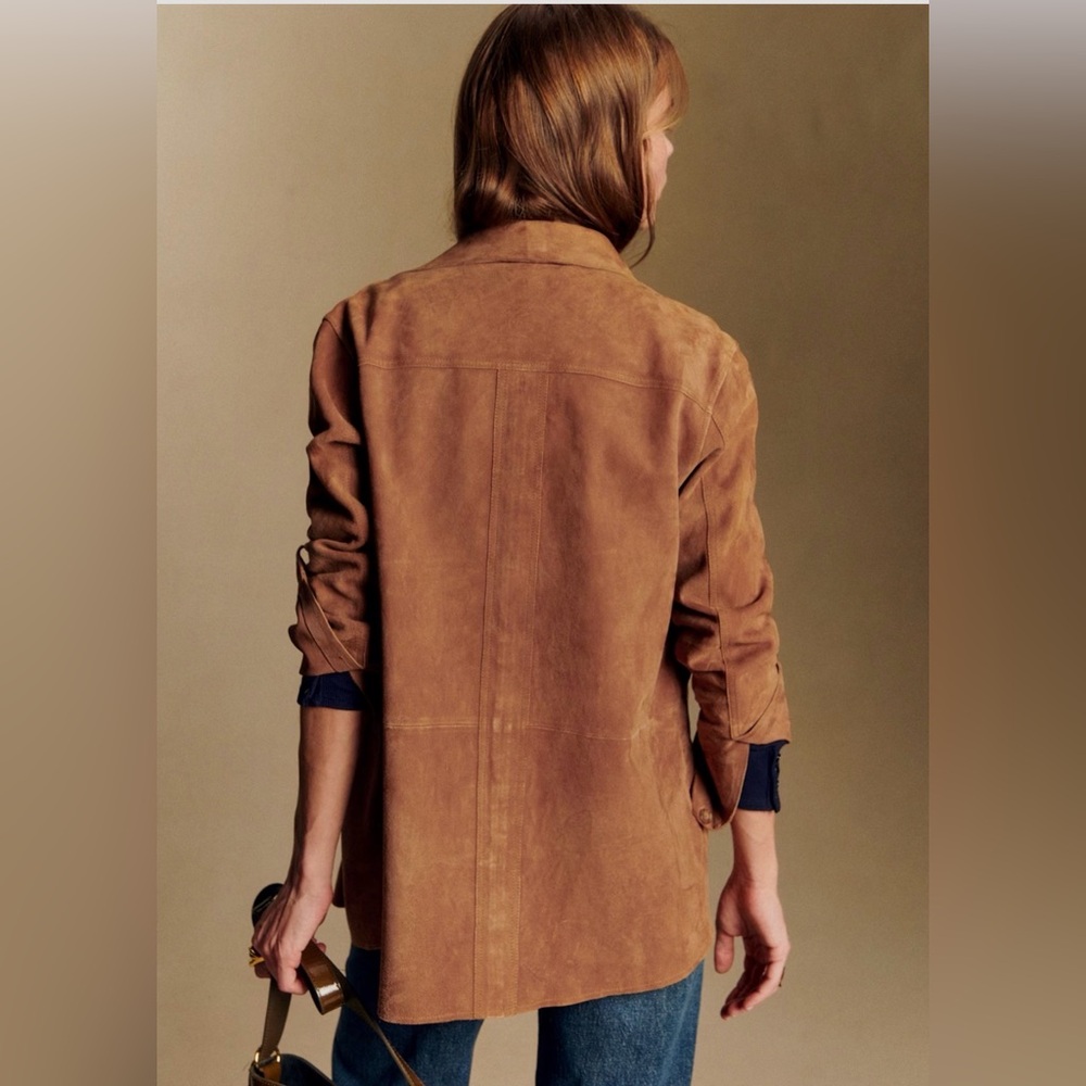 Sezane Suede Will Jacket, Size Medium - image 3